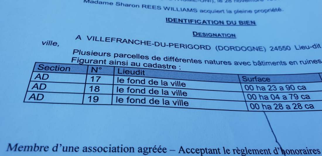 Transfer of ownership document