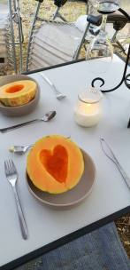 Heart in melon