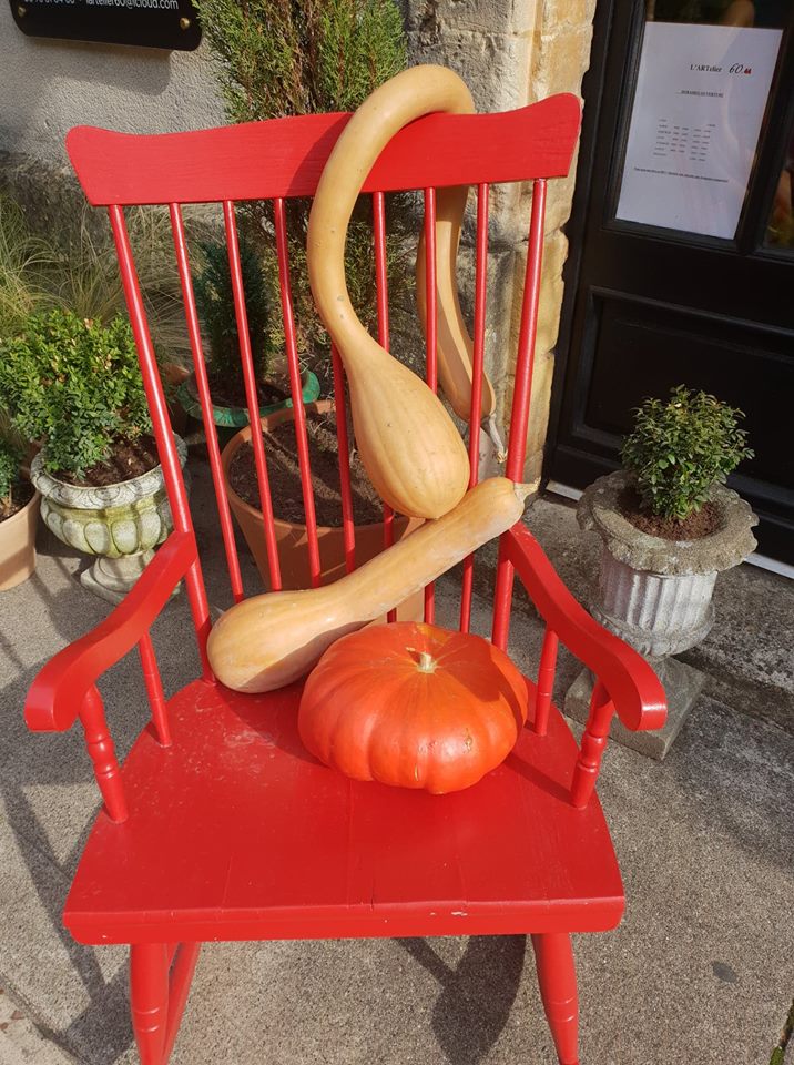 Squash on chair