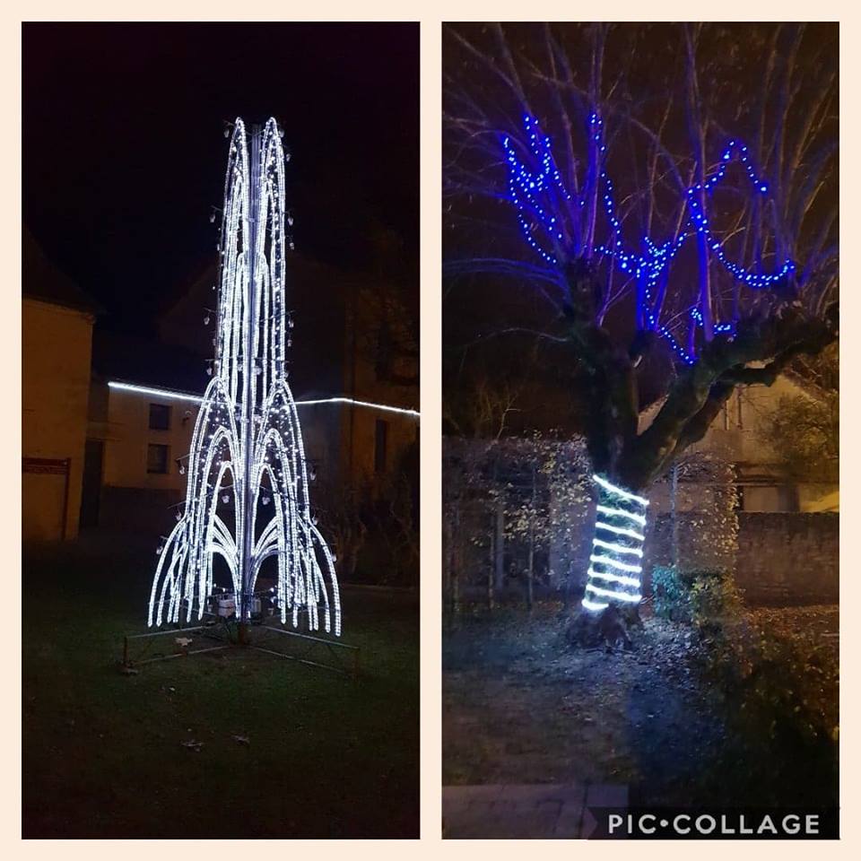 Christmas Rocket and Blue Tree