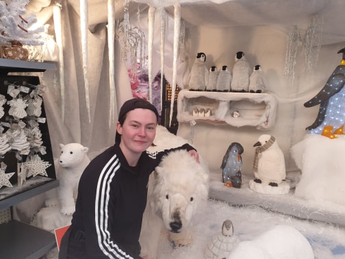 Sian with Polar Bear