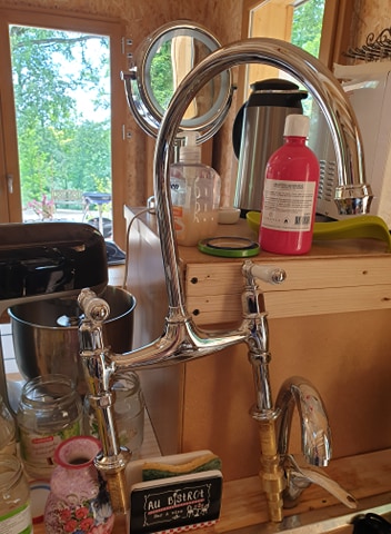 Taps in the right place but not plumbed in