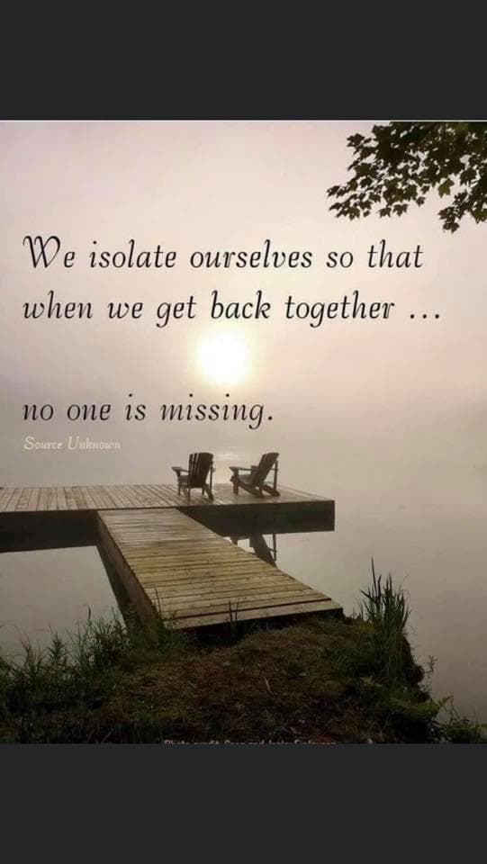 We isolate ourselves